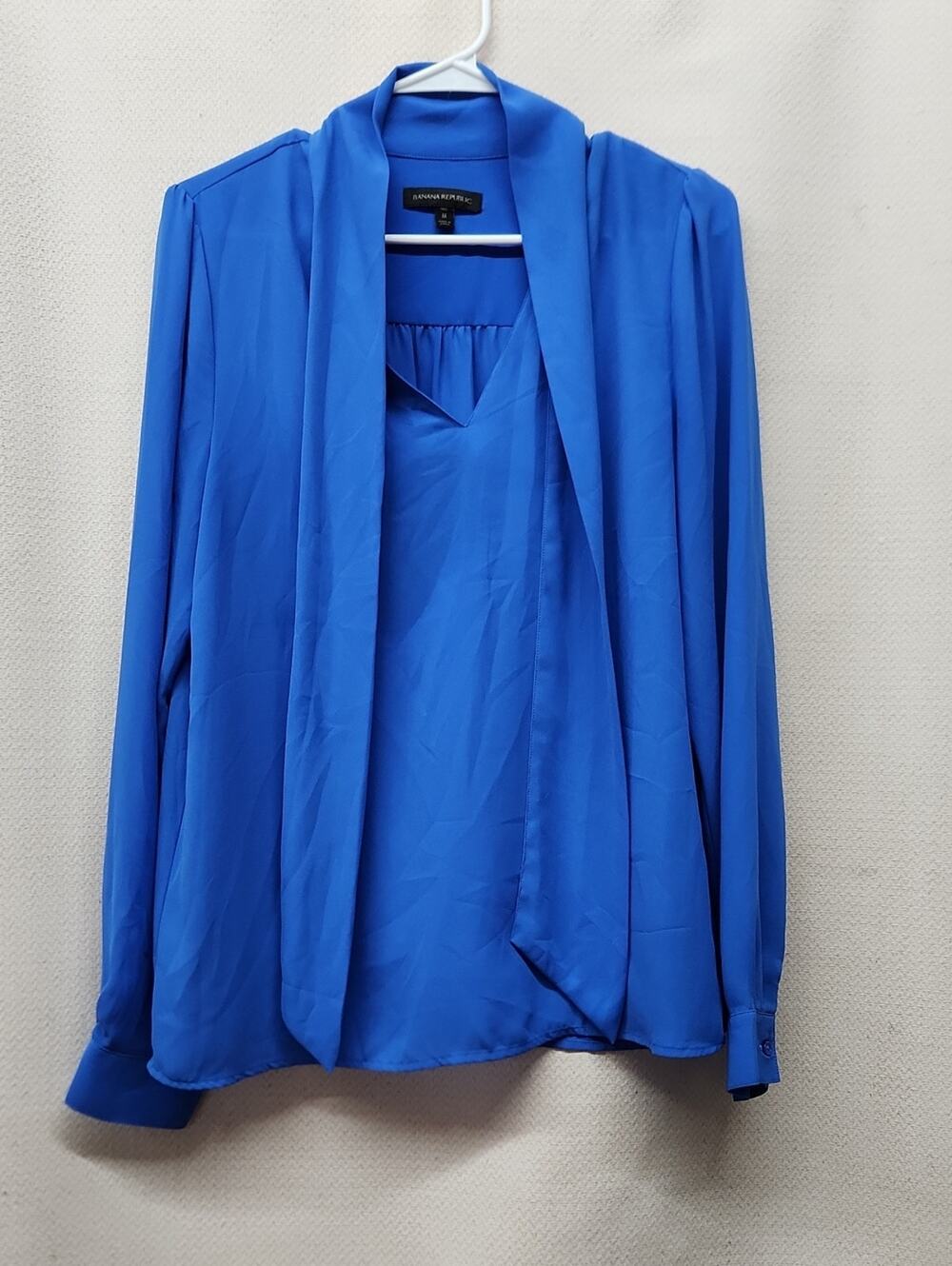 Banana Republic Royal Blue Draped Blouse